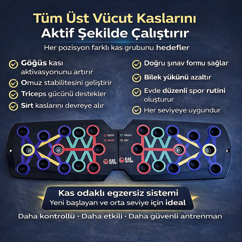 SportivaX™ Çoklu Şınav Tahtası