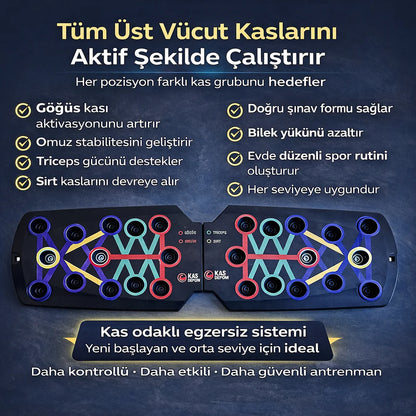 SportivaX™ Çoklu Şınav Tahtası