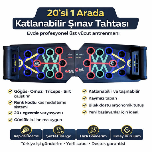 SportivaX™ Çoklu Şınav Tahtası